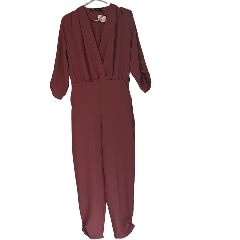 NWT Zara Crossover Wrap Jumpsuit - Picture 5 of 9